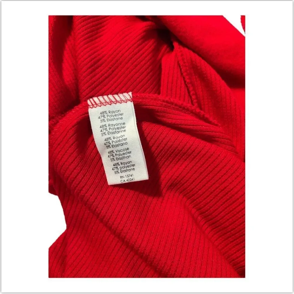 PJ Salvage RITER Women’s Textured Essentials Ribbed Robe Heather Red Size M - Picture 7 of 15